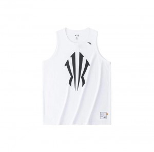 Anta KAI 1 Printing Sleeveless T-shirt White USA | WQG425876