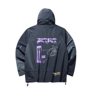 Anta KAI Basketball Series Hooded Jackets Balck / Purple USA | HKN601578