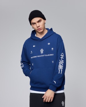 Anta KAI Hoodie Blue USA | PKN329647