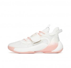 Anta KT Splash 3.0 Low Peach Basketball Shoes White / Pink USA | VMC021895