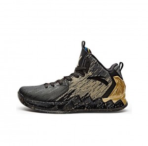 Anta Klay Thompson Kt2 The Finals Basketball Shoes Black / Gold USA | GKE937681