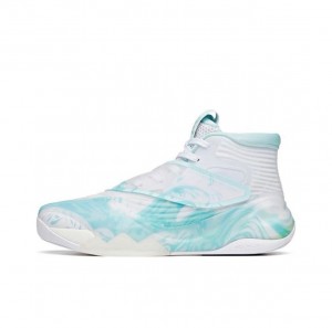 Anta Klay Thompson Kt6 High - Wave Basketball Shoes White / Turquoise USA | RBZ139758