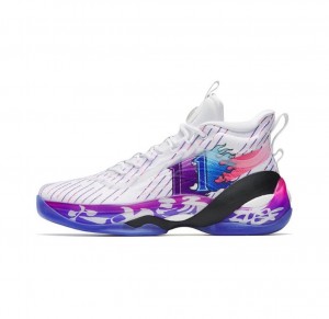 Anta Klay Thompson Kt7 "Double 11" Basketball Shoes White / Purple USA | BQD826035