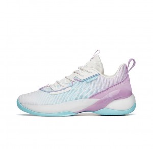 Anta Klay Thompson Light Cavalry 7 Basketball Shoes White / Blue / Purple USA | VXQ480529