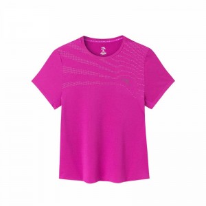 Anta Running T-shirt Purple USA | QWK483072