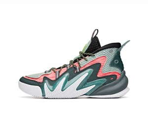 Anta Shock The Game 4.0 Basketball Shoes Grey / Green USA | JLB257930