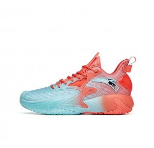 Anta Shock The Game 5.0 Crazy Tide 3.0 - Tropical Seaside Course Basketball Shoes Light Blue / Pink USA | FOB508241