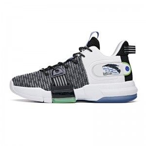 Anta Shock The Game "Daringly" 2.0 Basketball Shoes Black / White / Green USA | LMO427096