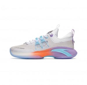 Anta Z-UP1 Low All Round "On the Cloud" Basketball Shoes White / Purple USA | LHQ931086