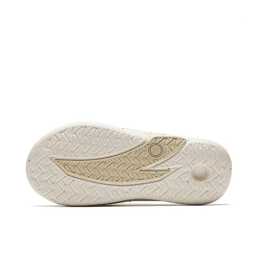 Anta Bubble Slides White / Gold USA | LJI930412