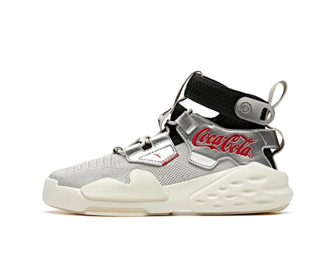 Anta Badao Coca Cola x Zero Sneakers Silver Black USA | XBJ791820