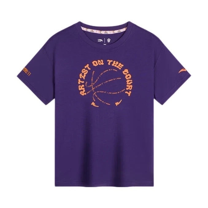 Anta KAI 1 Pure Cotton Basketball T-shirt Purple USA | QOC160847