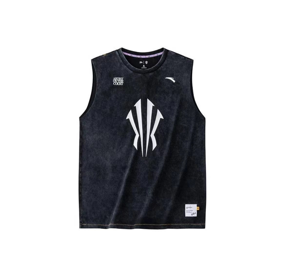 Anta KAI 1 Pure Cotton Sleeveless Basketball Jersey Balck USA | QKM142608