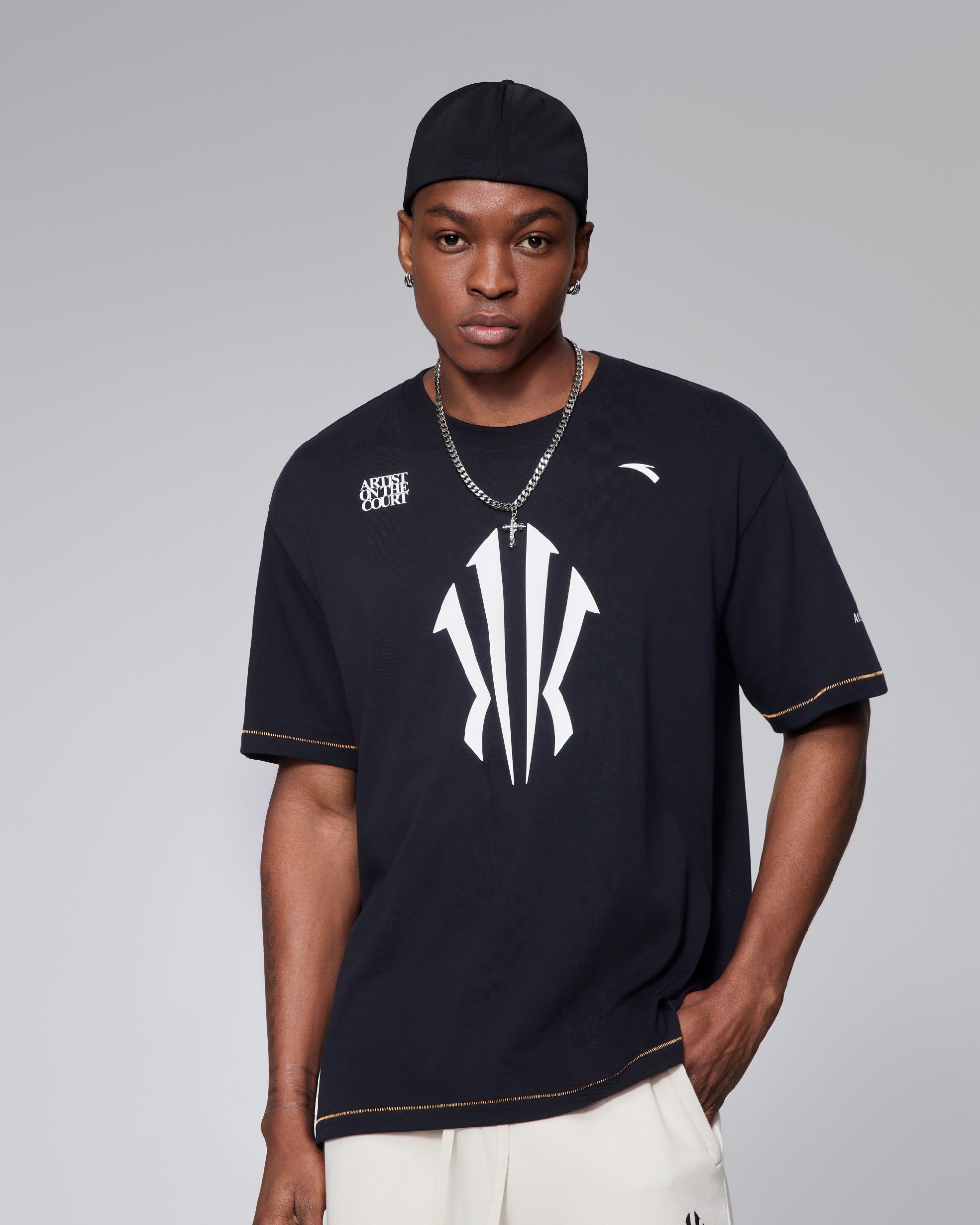 Anta KAI T-shirt Black USA | RVL873692