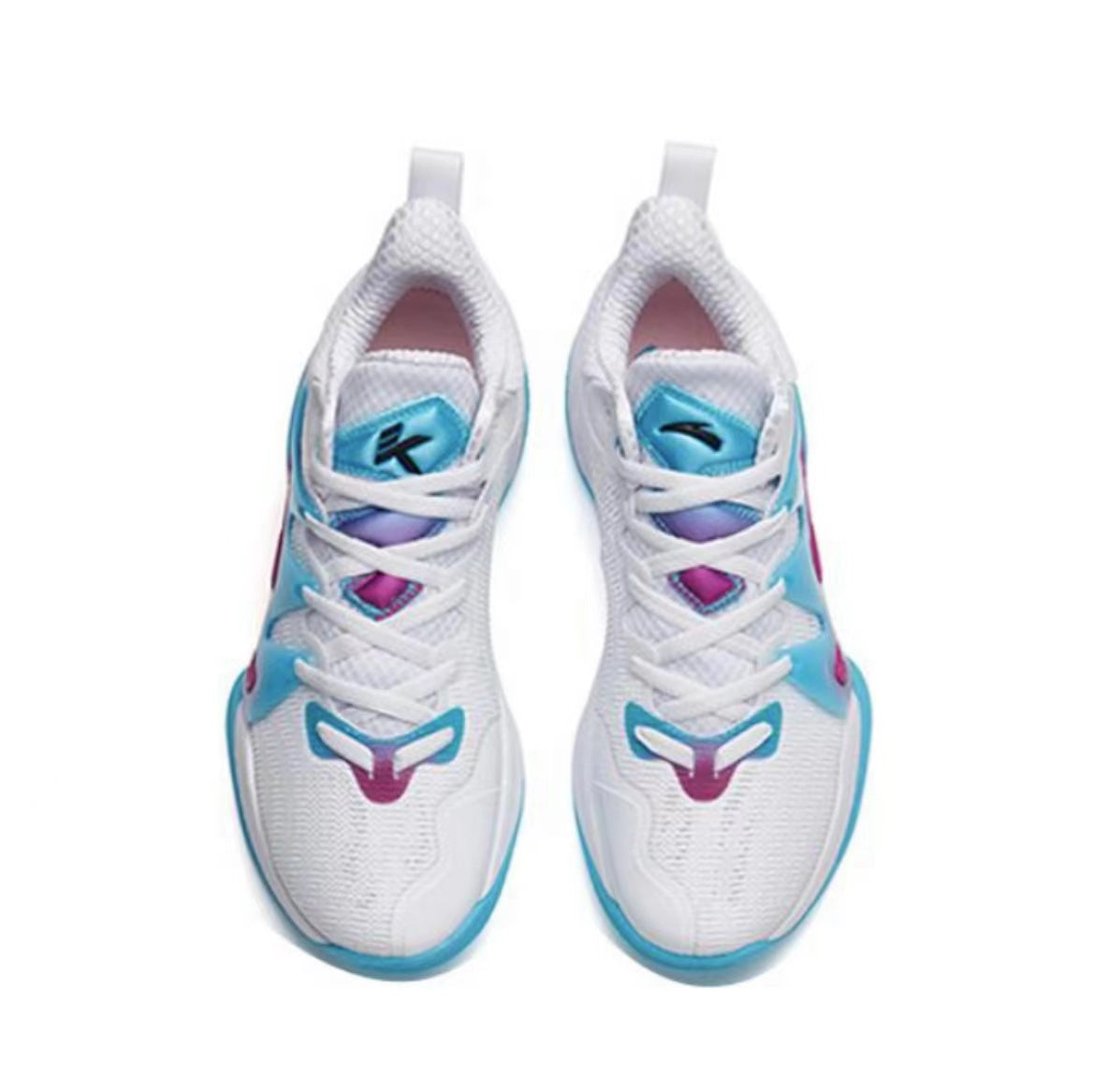 Anta KT “The Mountain 1.0” Low Actual Basketball Shoes White / Blue / Purple USA | JSK495617