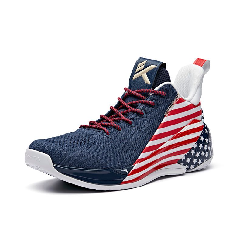 Anta Klay Thompson Kt4 Final Low “Independence Day” Basketball Shoes Blue / White / Red USA | CJY360294