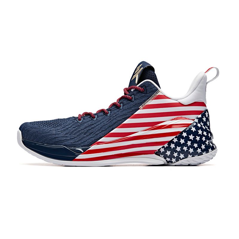 Anta Klay Thompson Kt4 Final Low “Independence Day” Basketball Shoes Blue / White / Red USA | CJY360294