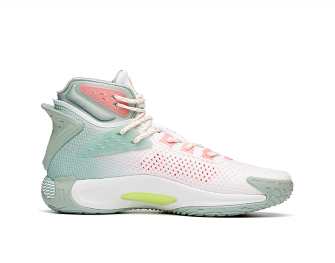 Anta Klay Thompson Kt5 High Basketball Shoes White / Green / Pink USA | BUS572986