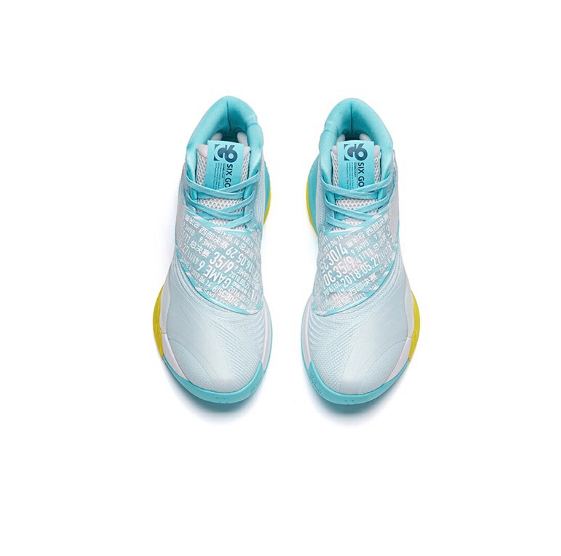 Anta Klay Thompson Kt6 High - Top of G6 Basketball Shoes White / Turquoise USA | IZT032895