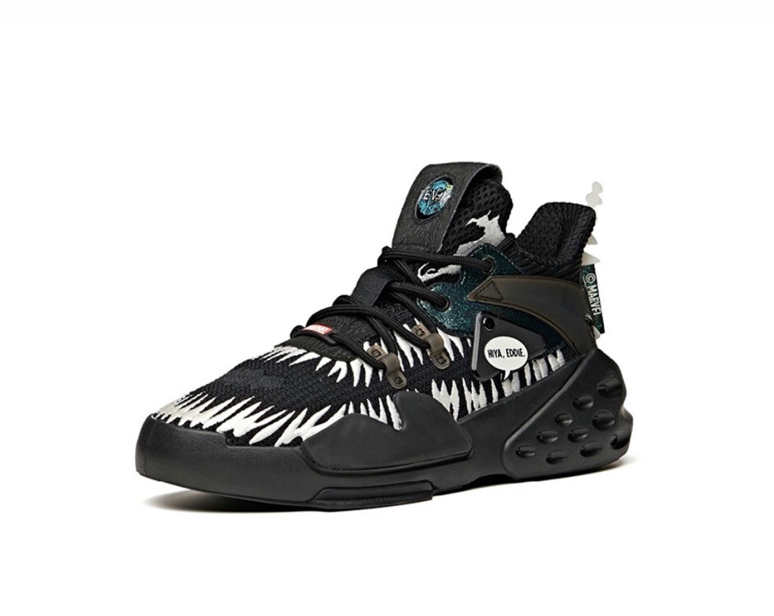 Anta Marvel Badao Mid “Venom” Running Shoes Black USA | JTV321675