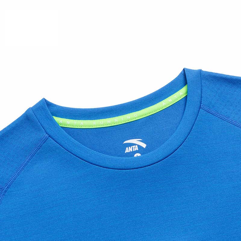 Anta Running T-shirt Blue USA | TGM614059