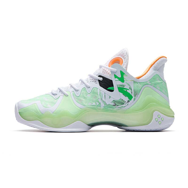 Anta SHOW 4 Basketball Shoes Green / White / Orange USA | PRD164205