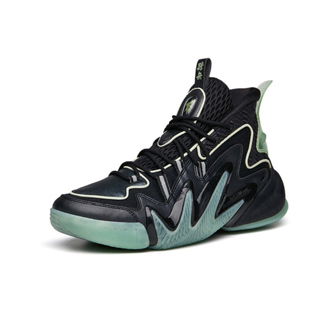 Anta Shock The Game 4.0 Basketball Shoes Black / Green USA | PHW467859