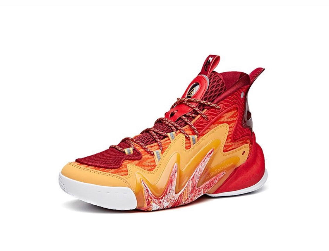 Anta Shock The Game 4.0 Basketball Shoes Red / Yellow USA | KZI218704