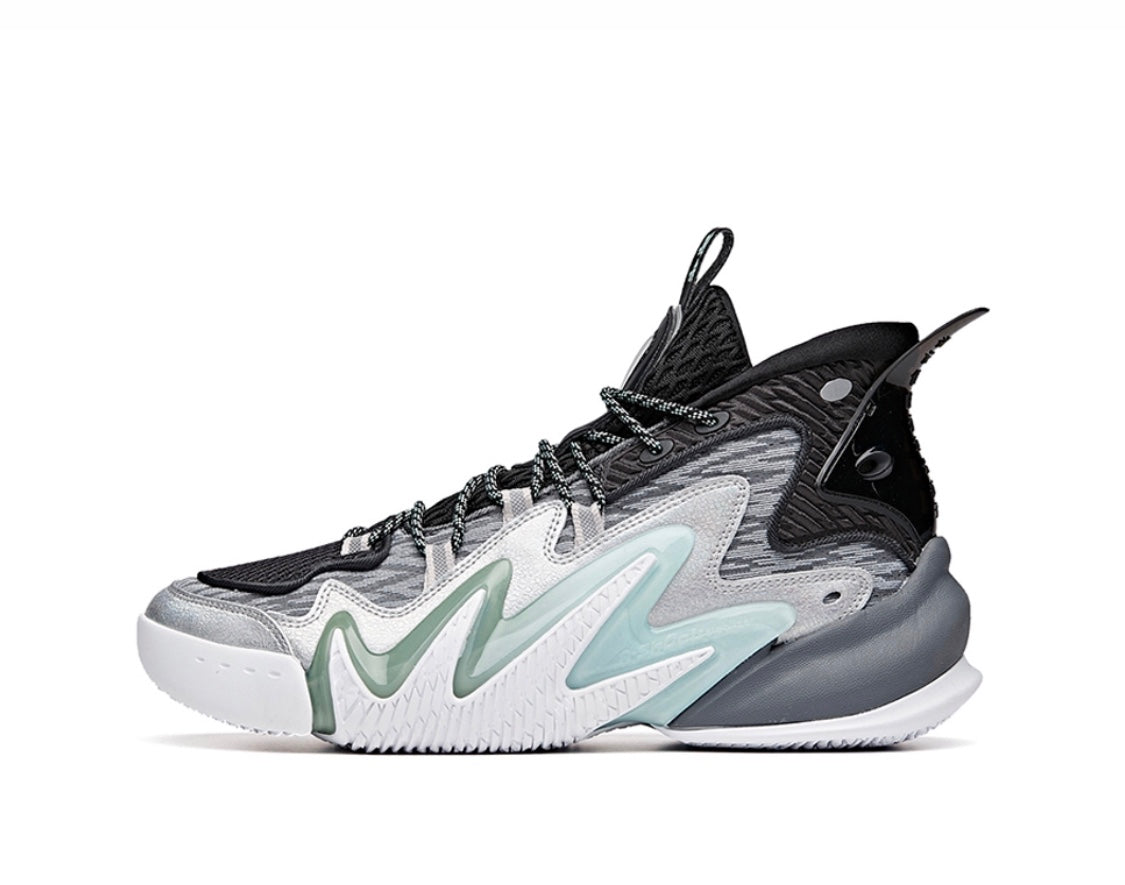 Anta Shock The Game 4.0 Wave 2 Basketball Shoes Black / Grey / Green USA | MKX052641