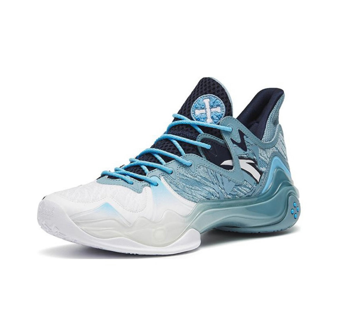 Anta Shock The Game 6.0/Shock Wave 4 Basketball Shoes Blue / Balck / White USA | OPT891042