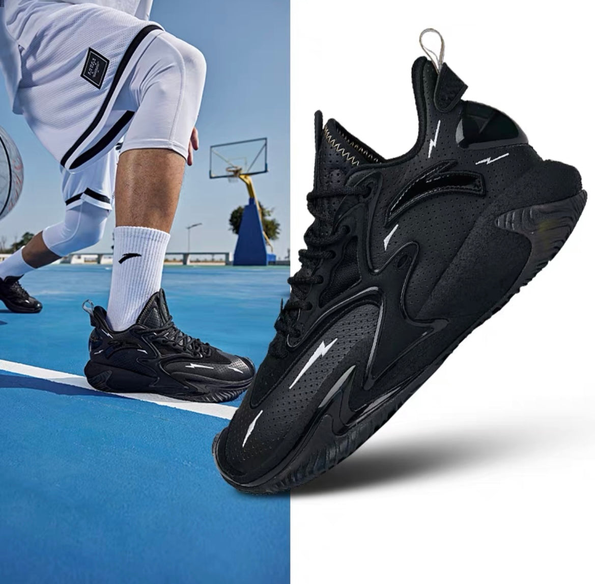 Anta Shock Wave 3 Pro Basketball Shoes Black USA | AWS416903