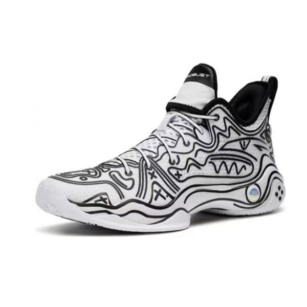 Anta Shock Wave 4 Pro Basketball Shoes White / Black USA | JIB678209