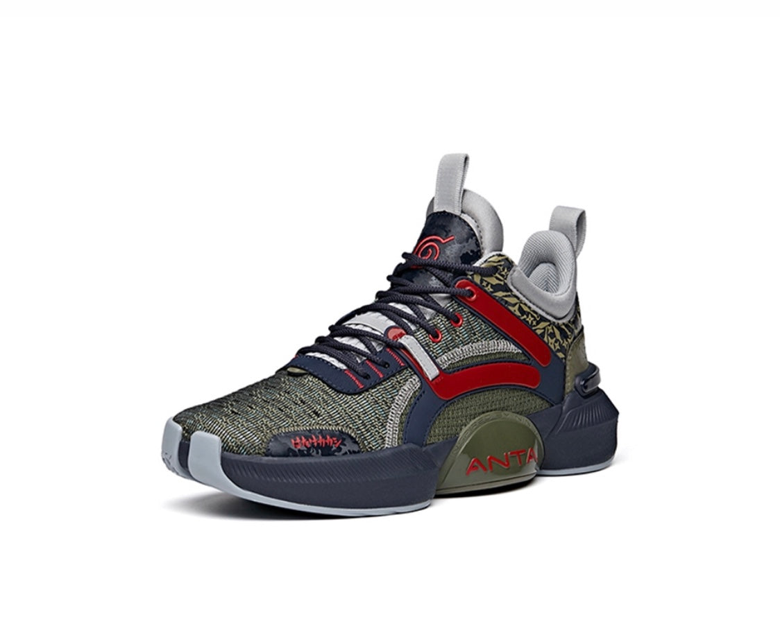 Anta x NARUTO “Hatake Kakashi” はたけ カカシ Basketball Shoes Olive / Navy USA | EYB563087