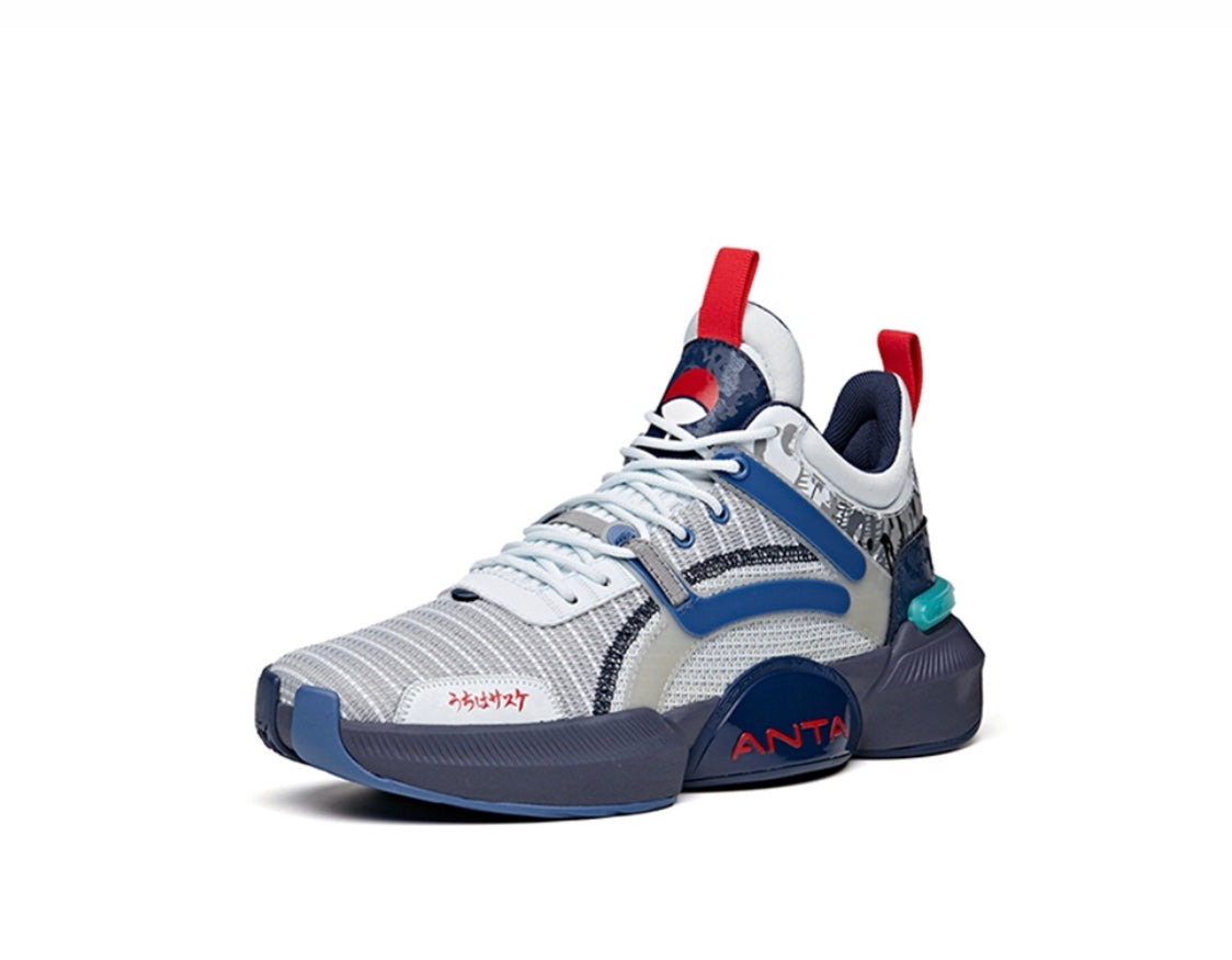 Anta x NARUTO “Uchiha Sasuke” うちは サスケ Basketball Shoes White / Navy USA | CML971634